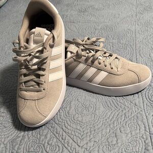 Adidas Gray suede Sneakers with White Accents